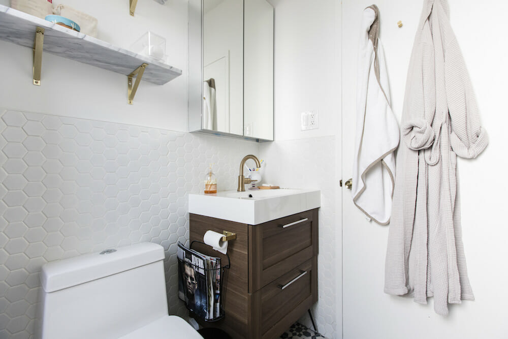 5 Homeowners Use An Ikea Bath Vanity For A Modern Look,Kitchen Garden Window Ideas